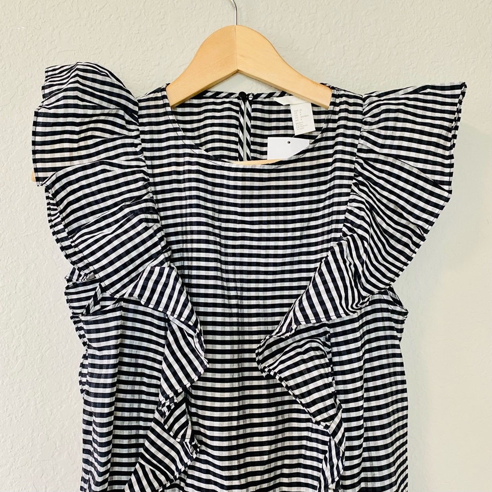H&M Ruffle Sleeve Striped Dress - Picture 5 of 12